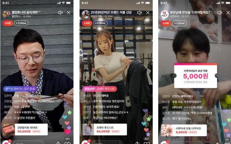 Người dẫn chương trình đang tương tác trực tiếp với khán giả trong livestream