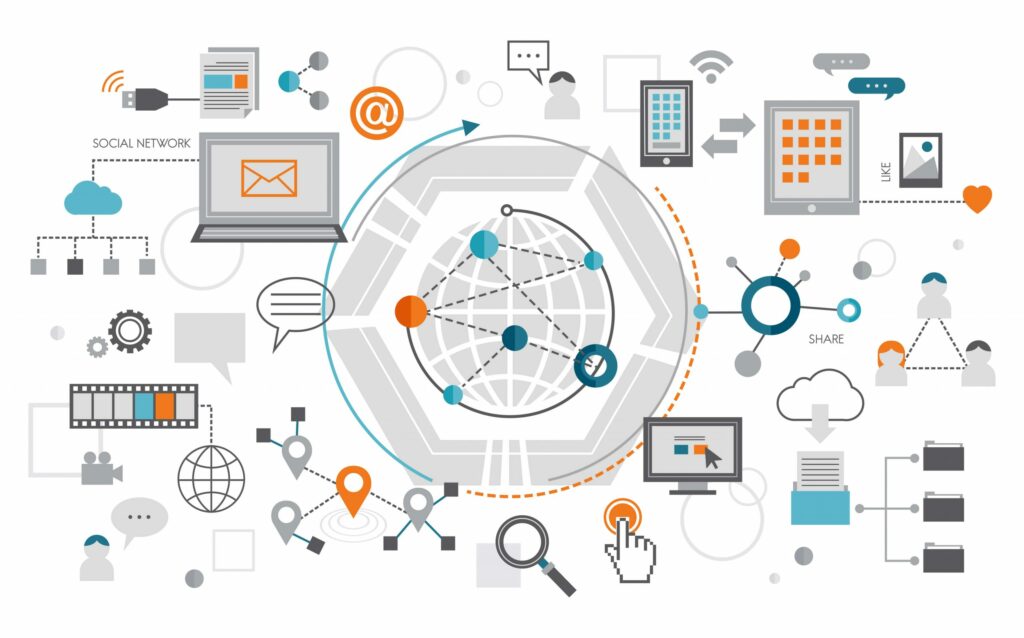Hình ảnh minh họa cho lịch sử phát triển của MMO với sự xuất hiện của Internet và máy tính cá nhân