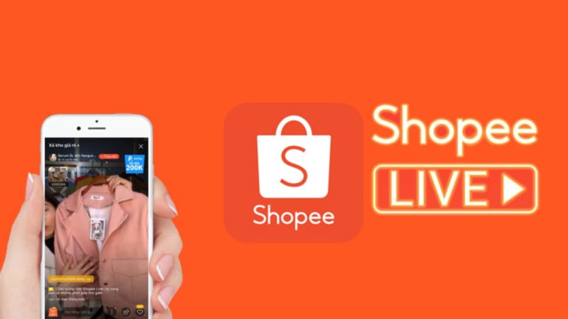 Hình ảnh minh họa một buổi livestream bán hàng chuyên nghiệp trên Shopee Live