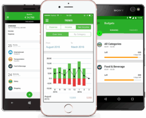Một app tạo ngân sách cá nhân trên điện thoại với giao diện trực quan và các biểu đồ chi tiêu
