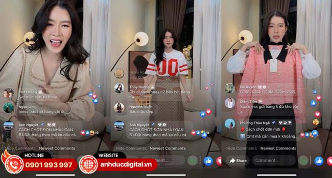 Tương tác với khán giả qua bình luận và trả lời câu hỏi trong buổi livestream