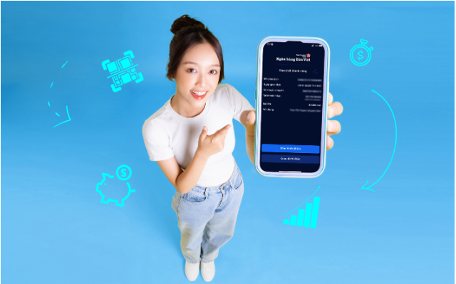 Hình ảnh minh họa người sử dụng ứng dụng đầu tư tài chính trên điện thoại thông minh