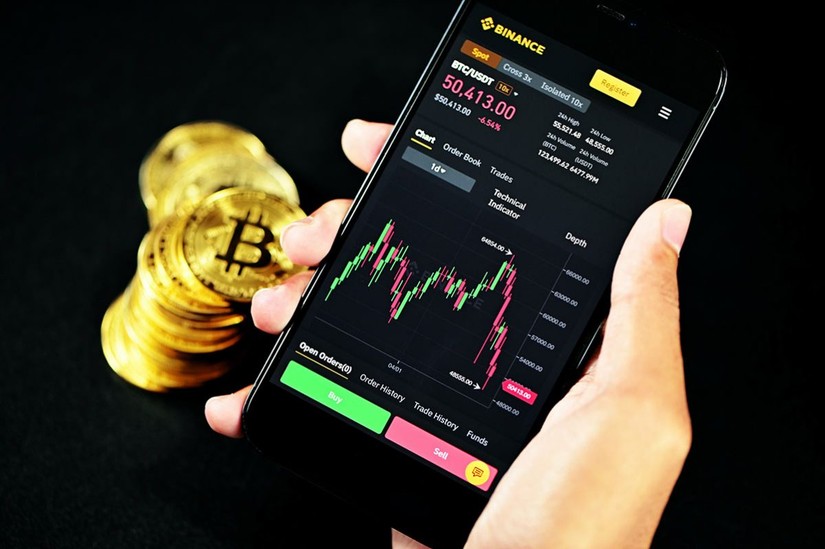 Hình ảnh mô tả giao diện giao dịch tiền điện tử trên sàn Binance